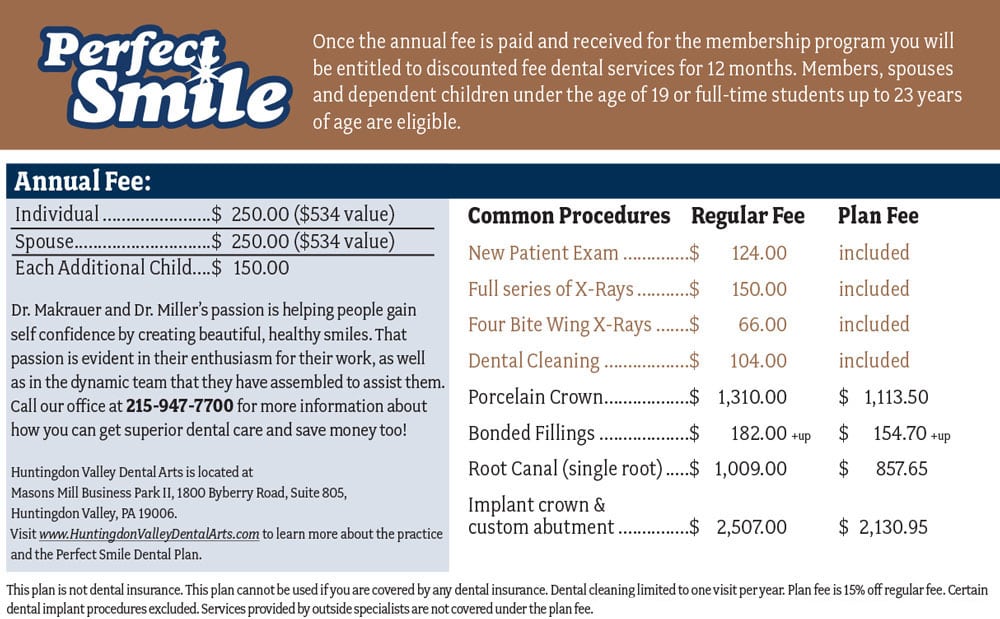 Perfect Smile Dental Plan in Bucks County, NJ Huntingdon Valley